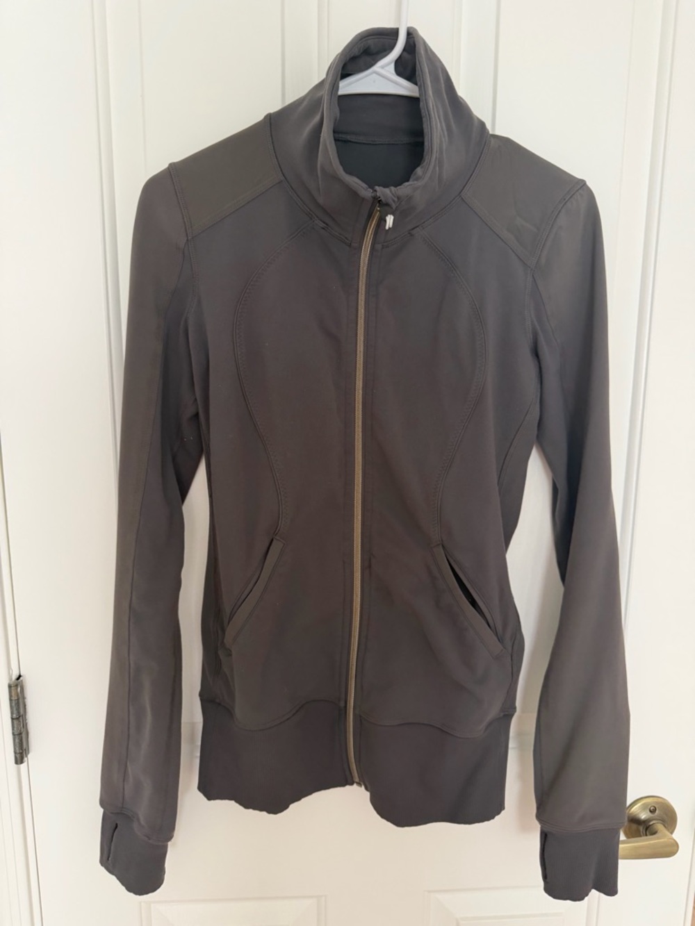 lululemon athletica Charcoal Gray Full-Zip Bomber Jacket